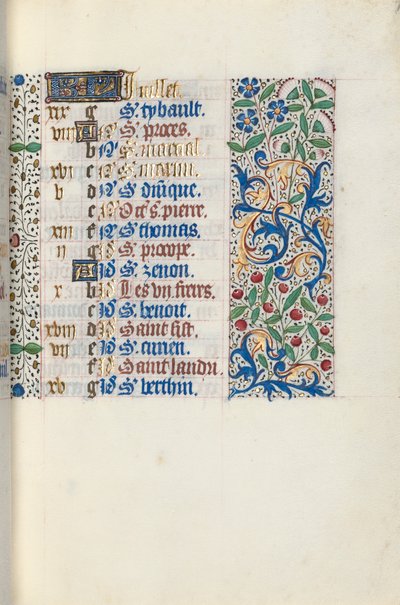 Órakönyv Rouen használata: fol. 7r, c. 1470. alkotó: Master of the Geneva Latini