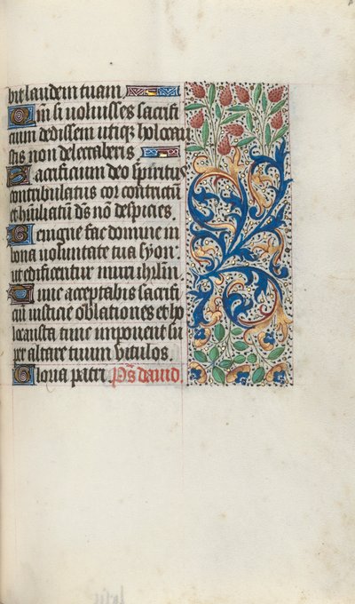 Órakönyv Rouen használata: fol. 87r, c. 1470. alkotó: Master of the Geneva Latini
