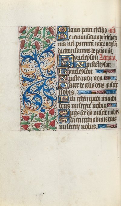 Órakönyv Rouen használata: fol. 92v, c. 1470. alkotó: Master of the Geneva Latini