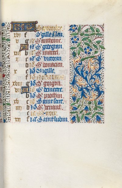 Órakönyv Rouen használata: fol. 9r, c. 1470. alkotó: Master of the Geneva Latini