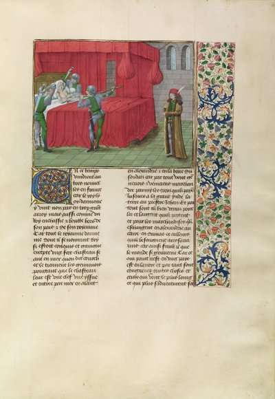 A ciprusi királyt megölték testvérei üldözői alkotó: Master of the Getty Froissart