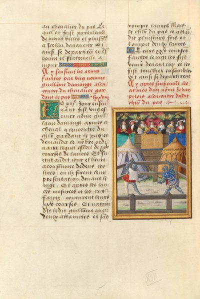 Jacques de Lalaing harca Jean Pitois úrral a Könnyek Kútjának fegyverletételénél alkotó: Master of the Getty Lalaing