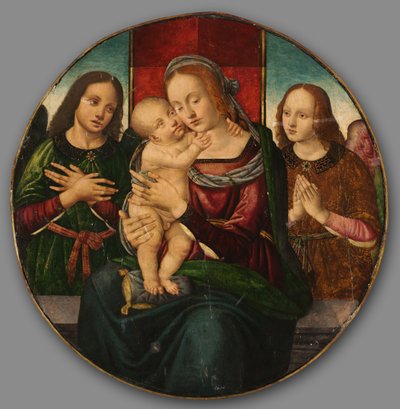 Szűz és gyermek angyalokkal, 1500-as évek eleje. alkotó: Master of the Holden Tondo