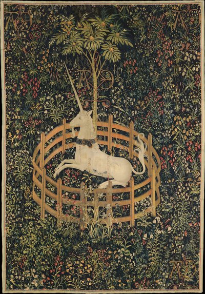 Az egyszarvú fogságban, c. 1500 alkotó: Master of the Hunt of the