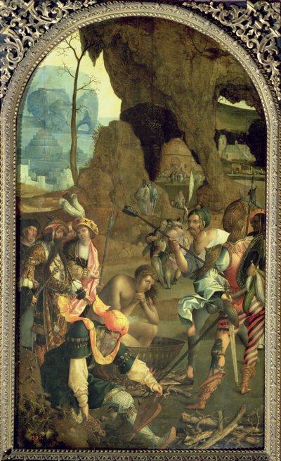 Szent János evangélista vértanúsága, 1525 körül alkotó: Master of the Legend of St. John the Evangelist