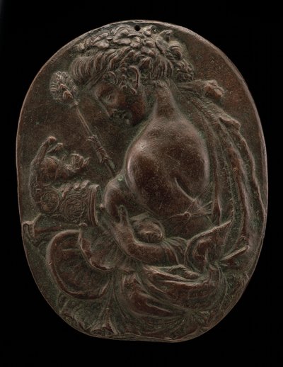 Egy Bacchante, 15. század vége vagy 16. század eleje. alkotó: Master of the Martelli Mirror
