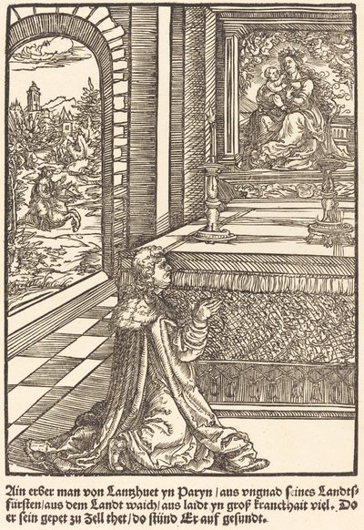 Ain erber man von Lanshuet... alkotó: Master of the Miracles of Mariazell