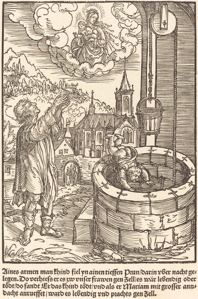 Aines szegény khind elesett... alkotó: Master of the Miracles of Mariazell