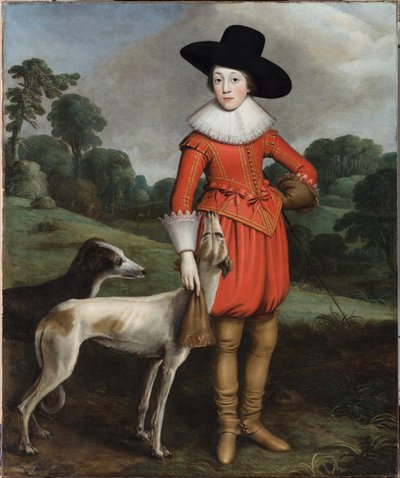 II. Vilmos, Orange hercegének portréja fiúként (olaj, vászon) alkotó: Master of the Monteviot Boy in Red