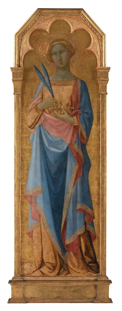 St. Corona, kb. 1350 (tempera panelen, arany alapon) rnrnr 155 x 48 alkotó: Master of the Palazzo Venezia Madonna