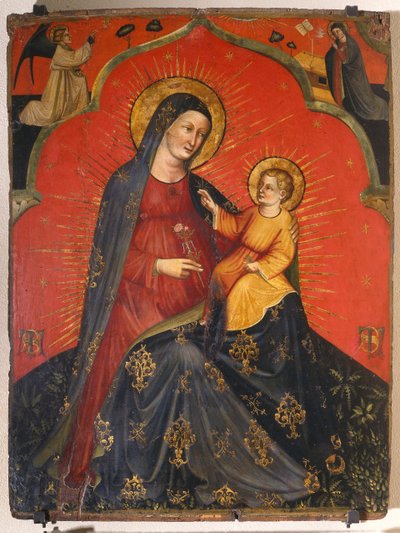 Madonna és gyermek és Angyali üdvözlet, 1390 körül (tempera a panelen) alkotó: Master of the Pesaro Crucifix