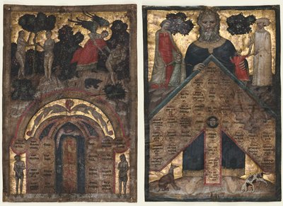 Levelek Johannes Andrea "Előadás a rokonság és rokonság fájáról: rokonsági táblázat és rokonsági táblázat" című kötetéből alkotó: Master of the Register of 1328