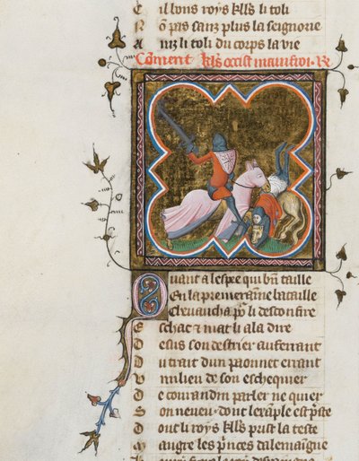 Miniatűr Guillaume de Lorris és Jean de Meun Roman de la Rose kéziratából, 1353 alkotó: Master of the Rose novels