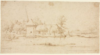 Táj árkos faluval, 1559-1561. alkotó: Master of the Small Landscapes