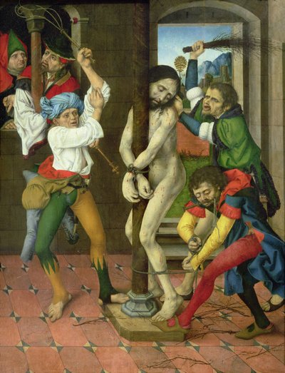 Krisztus lobogtatása, a Passió Oltárkép oldaltáblája (olaj a táblán) alkotó: Master of the Strache Altar