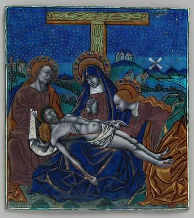 Triptichontábla Pietával, francia, 15-16. század. alkotó: Master of the Triptych of Louis