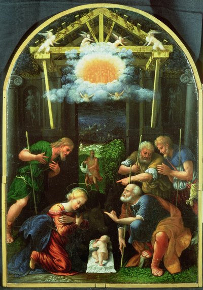 A Pásztorok imádása (olaj a táblán) alkotó: Master of the Twelve Apostles