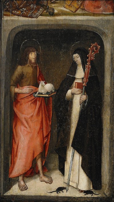 Keresztelő Szent János és Nivelles-i Szent Gertrud, 1480 alkotó: Master of the View of St. Gudule