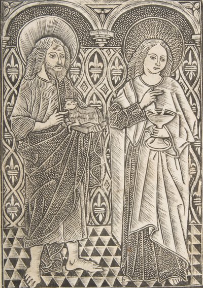 Keresztelő Szent János és Szent János evangélista, 15. század. alkotó: Master with the Cologne Arms
