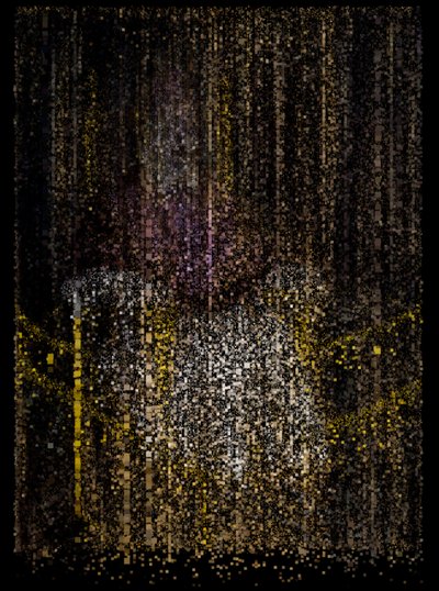 Az ártatlanság vége, 2009 (vetítővászon, projektor és merevlemez) alkotó: Mat Collishaw
