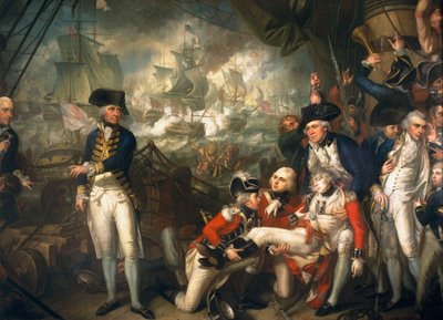 Lord Howe a Queen Charlotte fedélzetén alkotó: Mather Brown