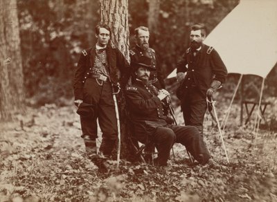 W. S. Hancock tábornok és törzskara alkotó: Mathew B. Brady