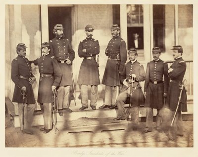 A New York-i gyalogság 71. ezredének tisztjei alkotó: Mathew B. Brady
