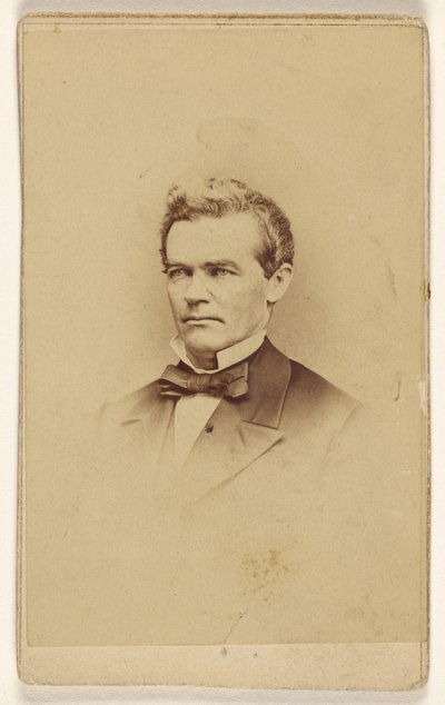 Azonosítatlan férfi, vignettastílusban nyomtatva alkotó: Mathew B. Brady
