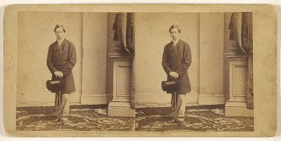 [Azonosítatlan fiatal férfi cilinderrel és sétapálcával, állva] alkotó: Mathew B. Brady