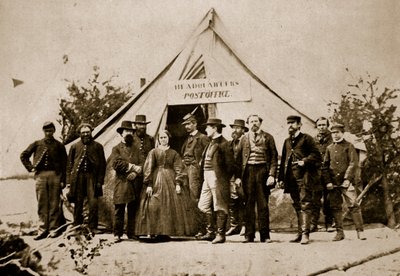 Posta, a Potomac hadsereg főhadiszállása, 1861-65 alkotó: Mathew B. Brady