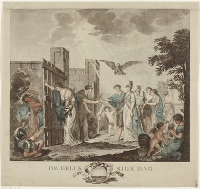 A város birtokos V. Vilmos felépülésének allegóriája, 1787 A boldog nap (cím a tárgyon) alkotó: Mathias de Sallieth