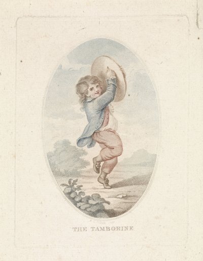Fiú tamburával A tamborine (cím a tárgyon) alkotó: Mathias de Sallieth