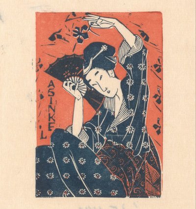 A. Sinkel reklámkártyája japán nővel alkotó: Mathieu Lauweriks