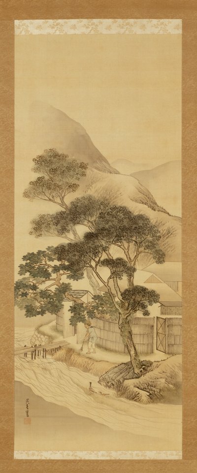 Tanyasi ház és patak alkotó: Matsumura Goshun