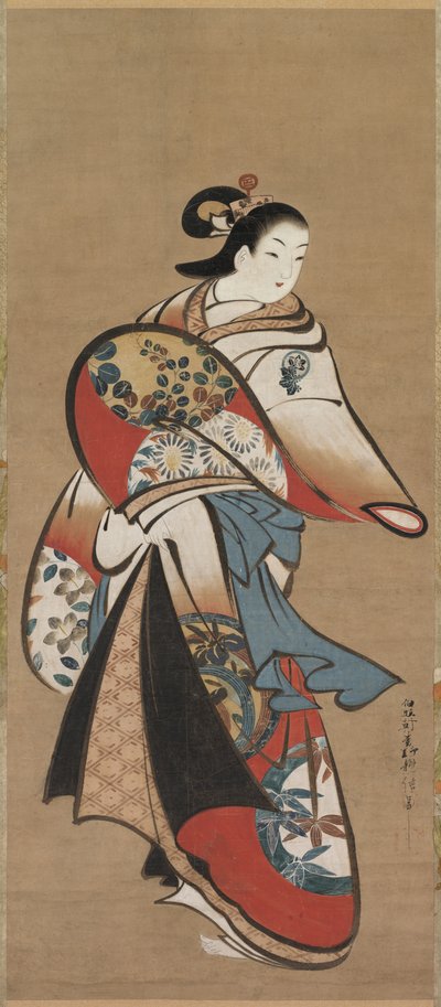 udvarhölgy, 1716-1735. alkotó: Matsuno Chikanobu