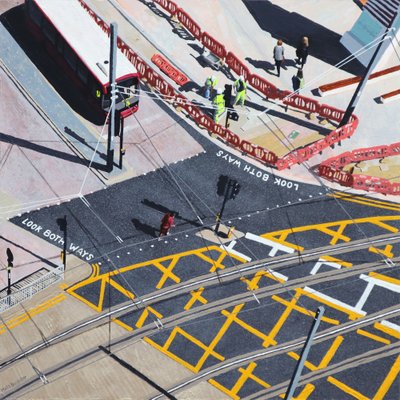 Check Your Travel, 2020 (akril, tábla) alkotó: Matt Bannister