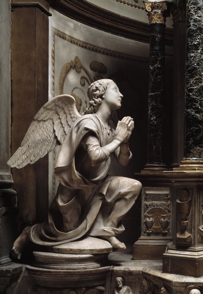 Angyal az imádatban Márvány szobra, Matteo Civitali (1436-1501) alkotó: Matteo Civitali