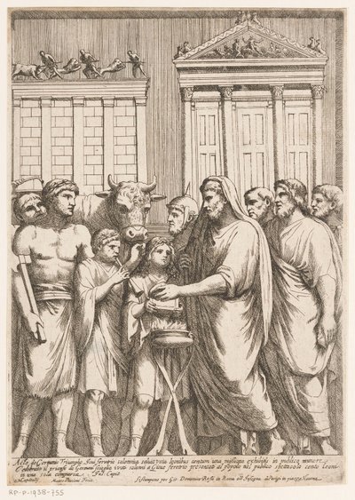 Marcus Aurelius mint főpap Domborművek Konstantin ívén (sorozat címe) alkotó: Matteo Piccioni