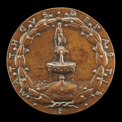 Szökőkút meztelen férfi figura által [hátra], c. 1446. alkotó: Matteo di Andrea de Pasti