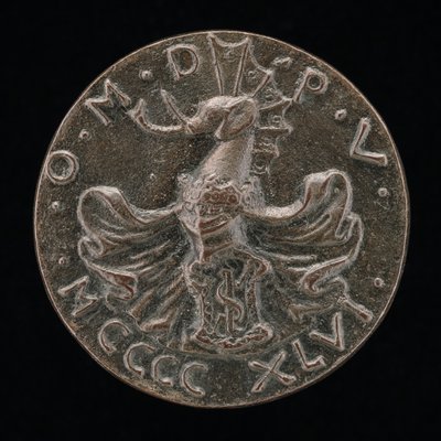 Pajzs, sisak, elefánt-címer és palást [fordítva], 1446. alkotó: Matteo di Andrea de Pasti