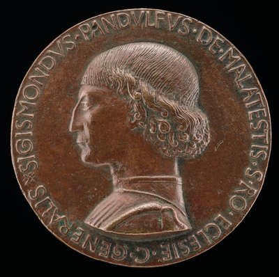 Sigismondo Pandolfo Malatesta, 1417-1468, Rimini és Fano ura [előlap], 1446. alkotó: Matteo di Andrea de Pasti