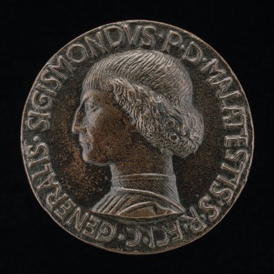 Sigismondo Pandolfo Malatesta, 1417-1468, Rimini és Fano ura [előlap], 1446. alkotó: Matteo di Andrea de Pasti