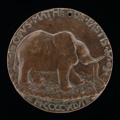 A Malatesta elefánt a réten [fordítva], 1446. alkotó: Matteo di Andrea de Pasti