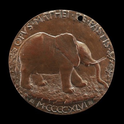 A Malatesta elefánt a réten [fordítva], 1446. alkotó: Matteo di Andrea de Pasti