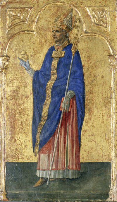 Bari Szent Miklós (tempera nyárfán) alkotó: Matteo di Giovanni di Bartolo