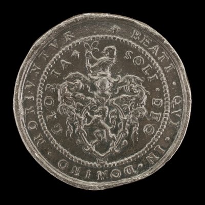 Fegyverek és felirat [háton], 1592. alkotó: Matthäus Carl