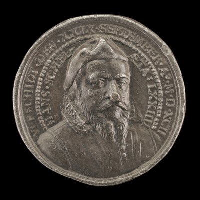 Hans Schel, 1518-1592, nürnbergi patrícius [előlap], 1592. alkotó: Matthäus Carl