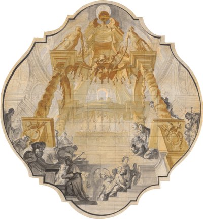 Hívók Szent Péter sírjánál alkotó: Matthäus Günther