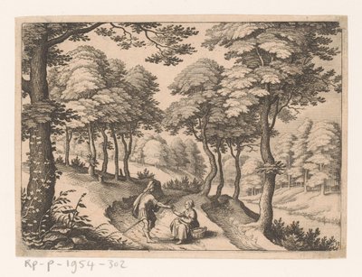 Juda és Tamar Landschappen a Schwalbach régióban (sorozat címe) A Schwalbacher utazás (sorozat címe) alkotó: Matthäus Merian (I)