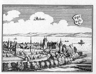 Arbon - részlet a Topographia Sueviae (Schwaben) című kötetből alkotó: Matthaus Merian